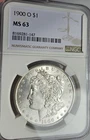 1900 O Morgan Silver Dollar MS63 NGC Certified Sharp Coin