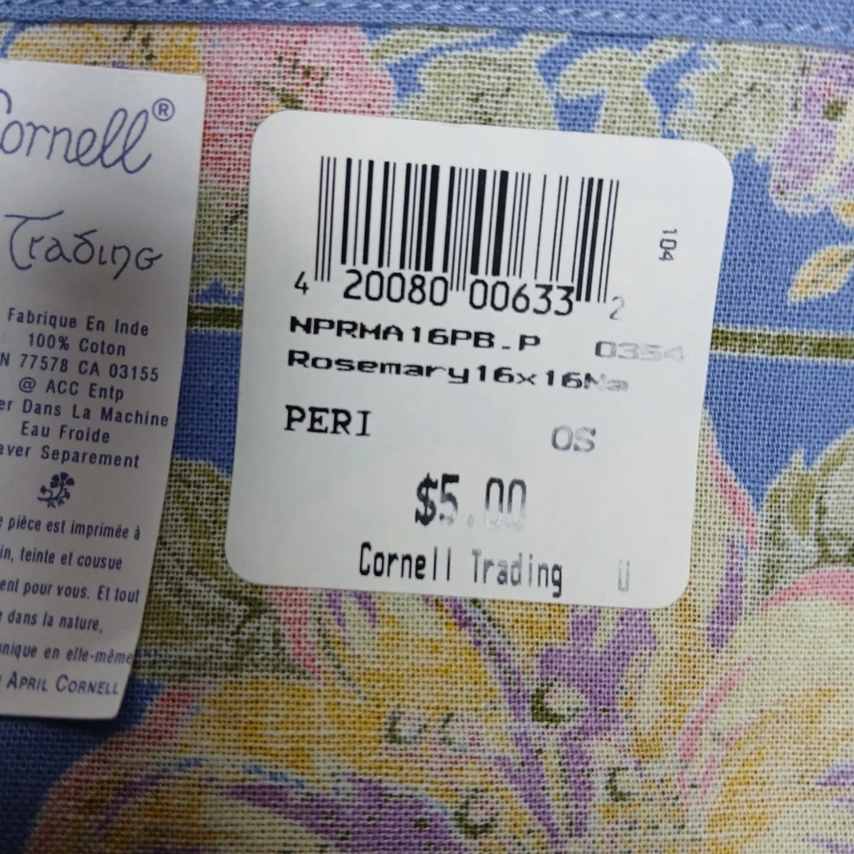 4 April Cornell Servilletas de Tela Romero Floral 100% Algodón 16"x16" Manteles  Foto 3 de 3