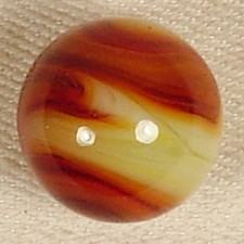 AKRO AGATE CORKSCREW MARBLE YELLOW BROWN 9/16" NM-M