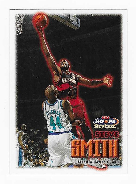 1999-00 Skybox NBA Hoops Steve Smith Atlanta Falcons Basketball Card #38
