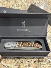 Browning 3220242 Mammoth Damascus Folding Pocket Knife