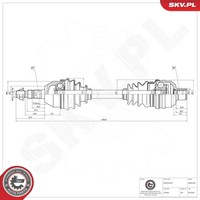 Esen SKV Antriebswelle Gelenkwelle FüR Opel Zafira B A05 Astra H Caravan L35