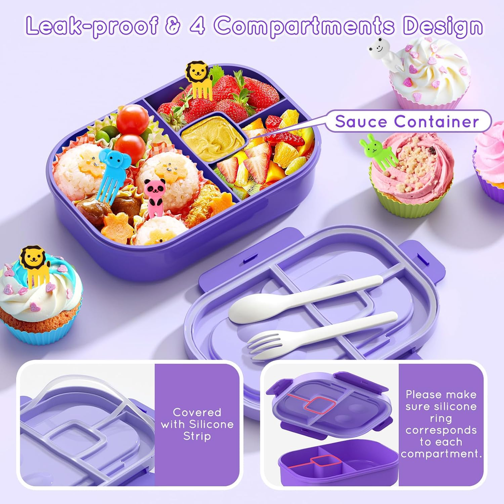 Kids & Adult Bento Lunch Box 1300ML Perfect Portion Control