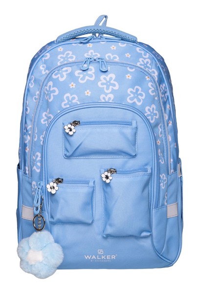 Walker Fame Ace Backpack Schulrucksack Rucksack Floral Adventure Hellblau Weiß-image