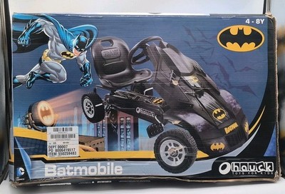 Hauck Bat Mobile Pedal Go Kart Superhero Ride On Batman Vehicle for Kids, Black