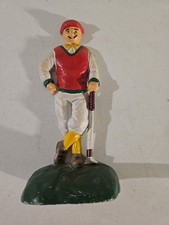 Cast Iron Golfer Vintage Statue Metal Door Stopper Golf Decor Bookend 10