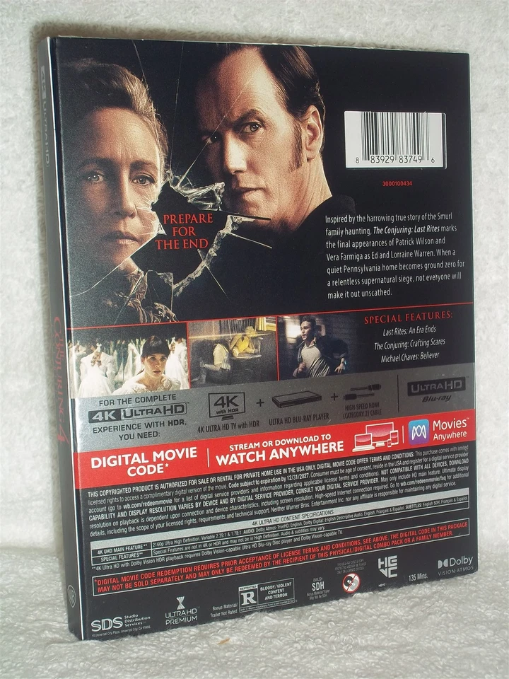 The Conjuring 4: Last Rites (4K/Blu-ray, 2025) NEW Vera Farmiga Patrick Wilson - Image 3 of 4