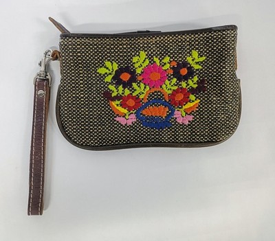 CONSUELA  Embroidered Wristlet  Wallet Clutch
