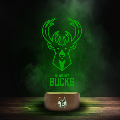 Milwaukee Bucks NBA Multi Color LED Leuchtaufsteller