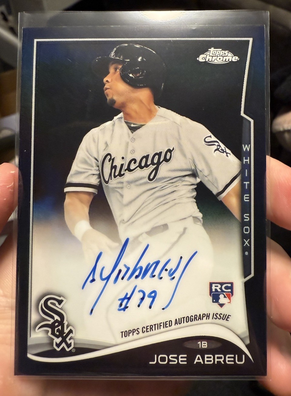 2014 Topps Chrome Jose Abreu Black Refractor Rookie Auto RC #/100