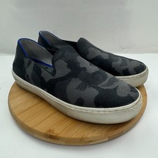 Rothy's The Original Slip On Sneakers Women's 5.5 Navy Camo Comfortable Low Top