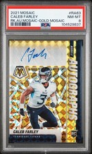 2021 Panini Mosaic CALEB FARLEY GOLD #/10 Rookie Autographs AUTO PSA 8 RA-63