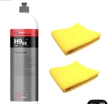 Koch Chemie V2 H9.02 Heavy Cut Compound 1 Litre,  2microfiber towels. SHIPS FAST
