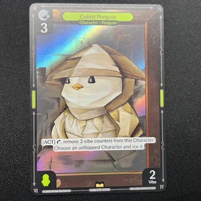 Cubist Penguin | Vibes TCG Birb & Pengu RARE FOIL - Card 69/195 - NM