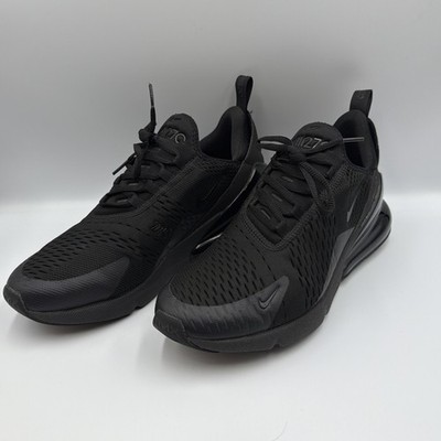 Nike Air Max 270 Triple Black Shoes Sneakers Running Waking Sz 9.5 Men's Trainer