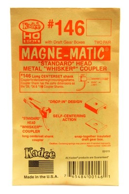 Kadee   146   Kupplung #146   Standard Whisker Long Centerset   4 Stück