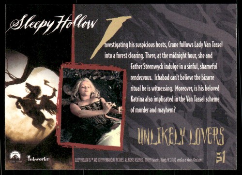 1999 Inkworks Sleepy Hollow #51 Unlikely Lovers - Bild 2 von 2