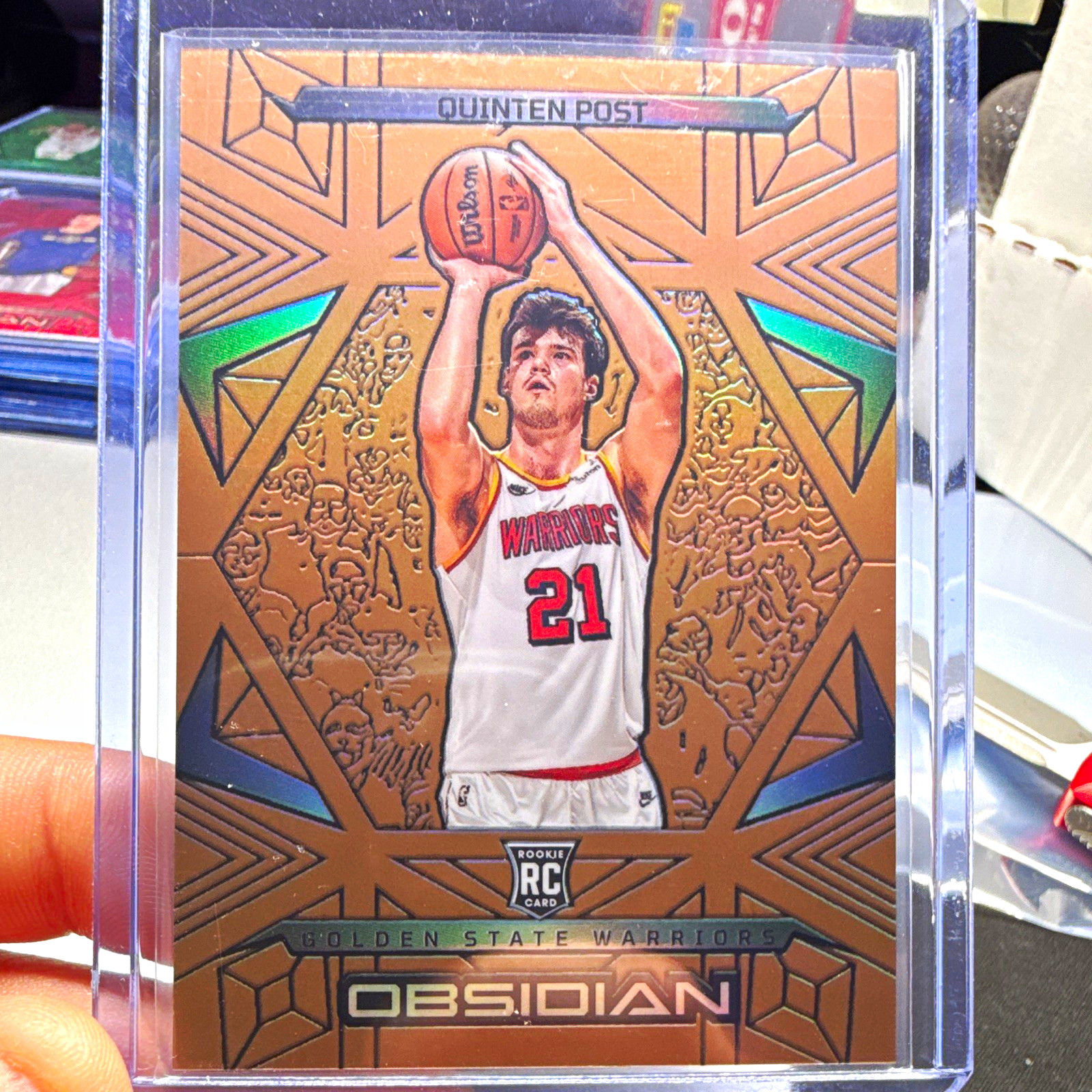 Panini 2024-25 Obsidian Quinten Post RC #170 Electric Etch Bronze Flood /99
