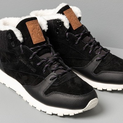 UK Größe 6 - Reebok CLASSIC Arctic Thinsulate Fellfutter Stiefel schwarz selten