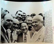 Nikita Khrushchev Wire Photo 1959 Harlem Globetrotters Abe Saperstein
