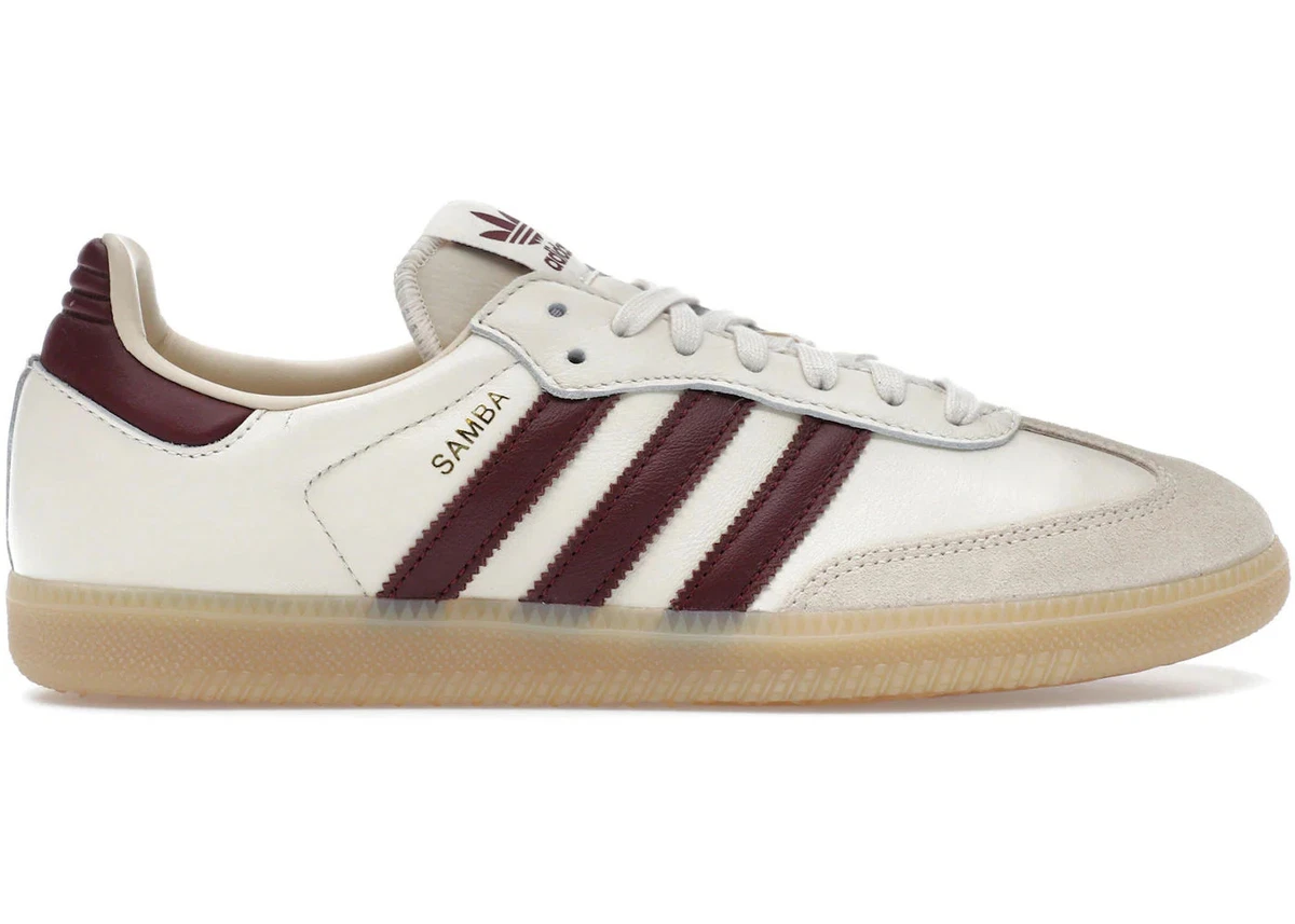 Adidas Samba OG Wonder White Shadow Red Gum for sale | eBay