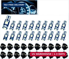 20pcs 74 Led Bulb Dash Lights T5 2721 37 286 Wedge Pc74 Twist Socket Super Bri