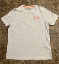 Psycho Bunny Men Multicolor Three Bunnies Shirt Size 7 US XL White Pima Cotton