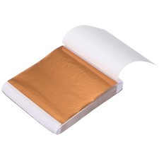 200 Sheet Gold Leaf Sheet, 3.3"x3.7" Booklet Paper,Rose Gold