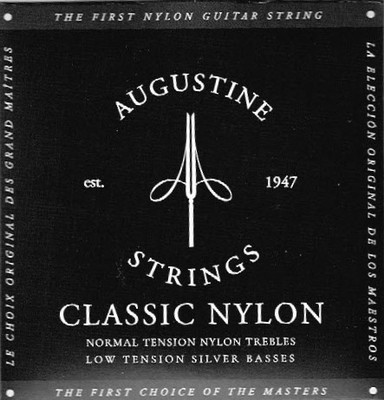Augustine Classic Black Tension - Low Basses, Normal Trebles - Nylon Guitar St..