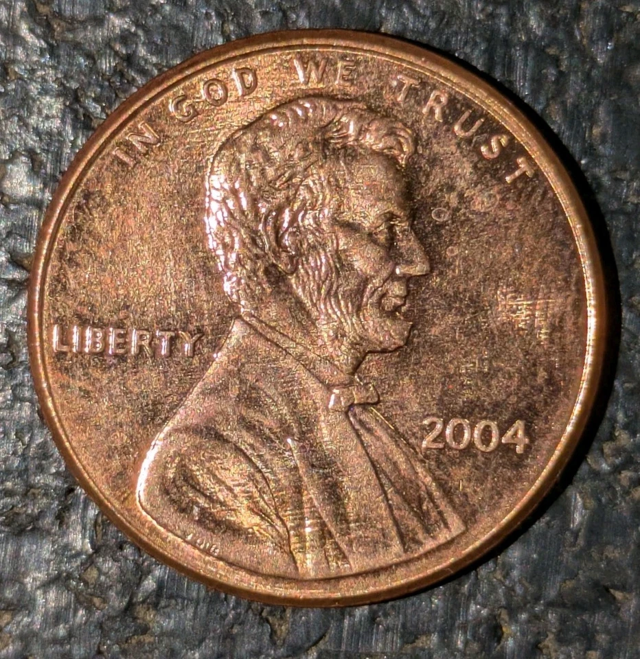2004 1c Memorial Cent BU + Uncirculated ++ Struck Through Grease Error Mirror - Image 4 of 4