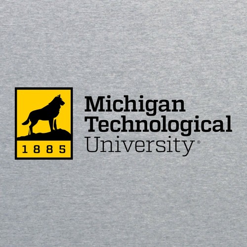 Michigan Tech Huskies Institutional Logo Hoodie - Sport Grey - Picture 2 of 6