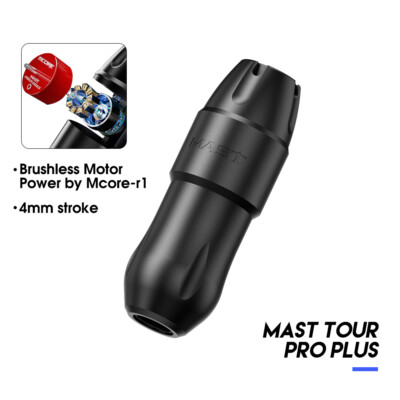 Mast Tour Pro Plus Tattoo Rotary Pen Machine Gun Brushless Motor 4.0mm Stroke