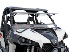 SuperATV Heavy Duty Scratch Resistant Flip Windshield for Can-Am Maverick