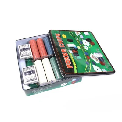 Poker Set 300 500 Teile Laser Chips Texas Hold Em Karten Würfel Decks Casino Spiel