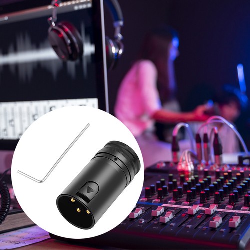 Male 3 Pin Compact XLR Microphone Audio Solder Adapter Connector with Wrench - Afbeelding 3 van 7