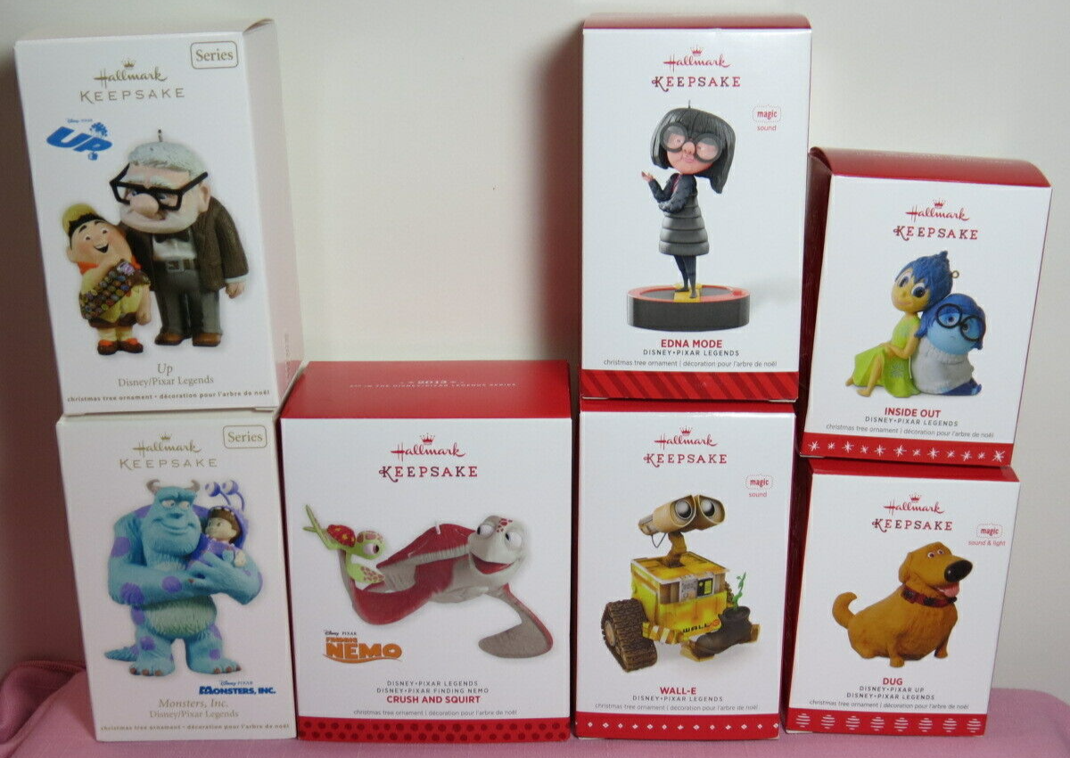 Hallmark Disney Pixar Legends Up Monster's Inc Crush Edna WALL-E Inside Out  Dug | eBay