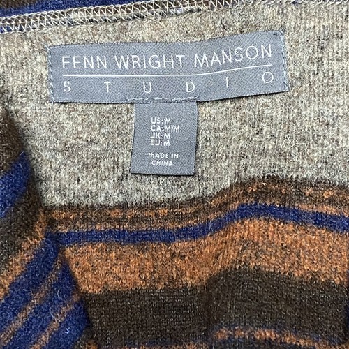 Fenn Wright Manson Poncho Wrap Cardigan Striped Sweater Jacket Womens M Bohemian - Picture 8 of 8