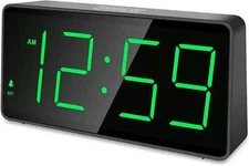 Battery Operated Digital Clock,Alarm Clock Cordless Large Big Numbers 4Dimmers