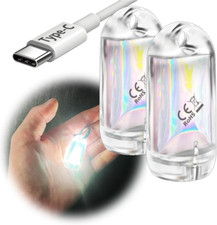 USB Mini LED Lantern, 2 Pack Waterproof EDC Keychain LED Flashlight for Camping,