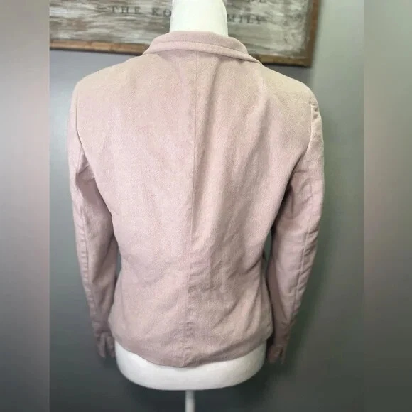 Chaqueta Blazer Para Mujer Akris Punto Lana Angora Beige Tostado Talla 10 Foto 2 de 4