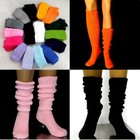 2  Navy Blue SLOUCH  Knee SOCKS Women Hooters uniform  Warm USA Soccer Run Hike — photo 4