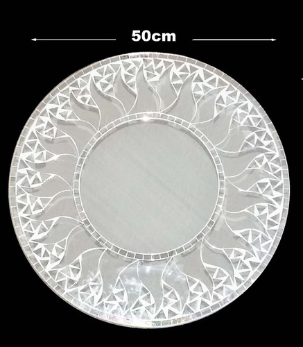 Round mosaic clear sun design wall mirror 50cm or 30cm-hand made in Bali-NEW - Picture 2 of 17