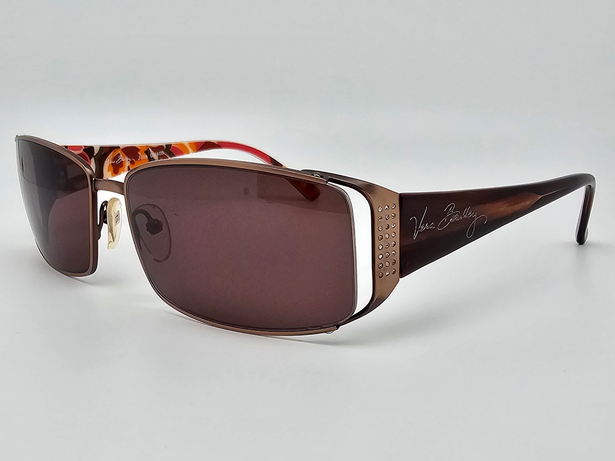 Vera Bradley Julia Carnaby 030 Bronze Rhinestone Frame Brown 