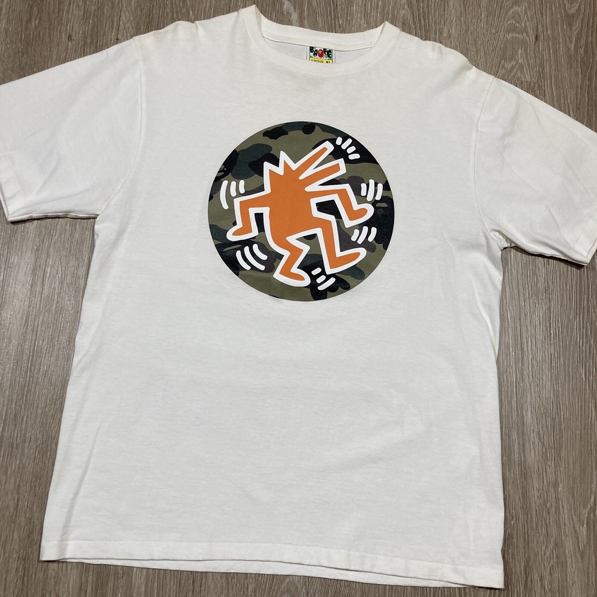 Bape Shirt XL Keith Haring A Bathing Ape Graffiti Streetwear