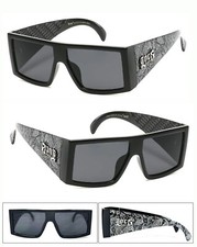 Locs Mens Thick Arms Gangster Sunglasses Black Bandana LC104