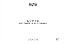 2025 Cadillac LYRIQ Owners Manual User Guide