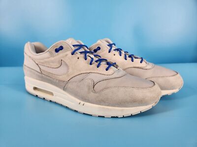 Nike Air Max 1 PURE PLATINUM/SUMMIT WHITE RACER BLUE VAST GREY US 15  875844-011