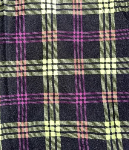 NWT LuLaRoe TC (12-18) Black Neon Green Orange Hot Pink Plaid Leggings - Picture 5 of 8