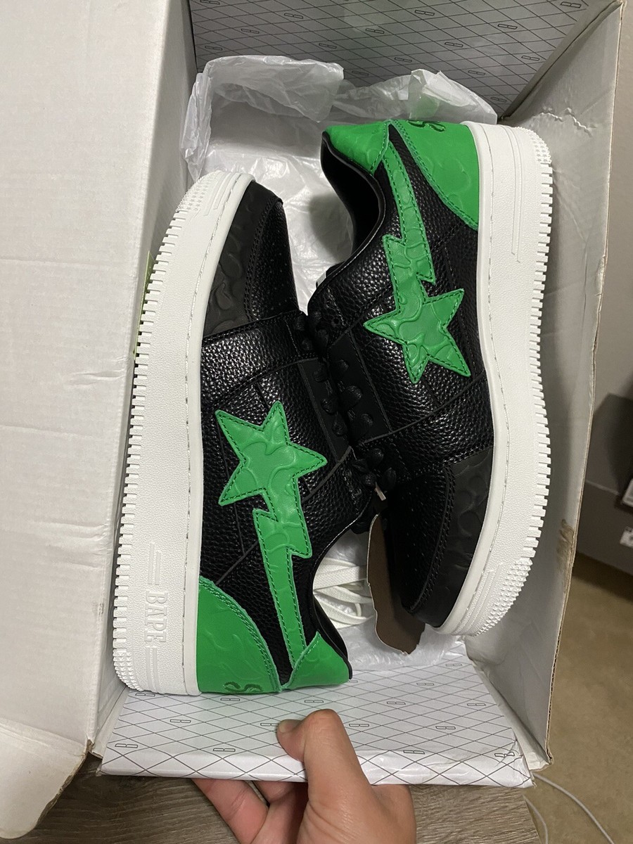 Size 8 - A Bathing Ape Bape Gunna x Bapesta Low Slatt Green Black 
