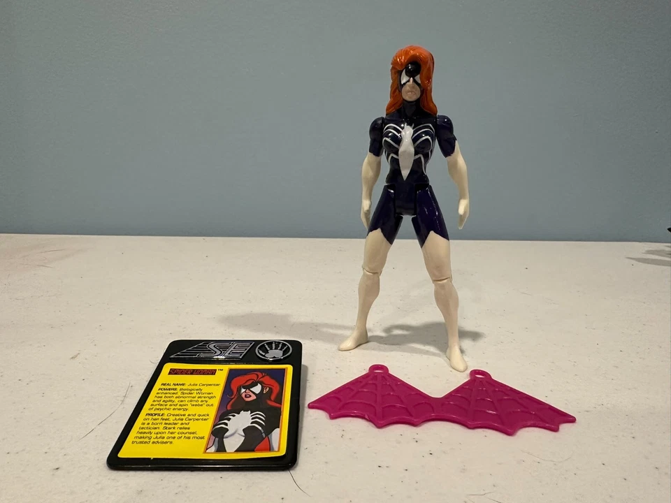 Vintage  ToyBiz Marvel Figures Iron Man, Spider Woman, Dreadknight, Titanium Man - Image 2 of 4